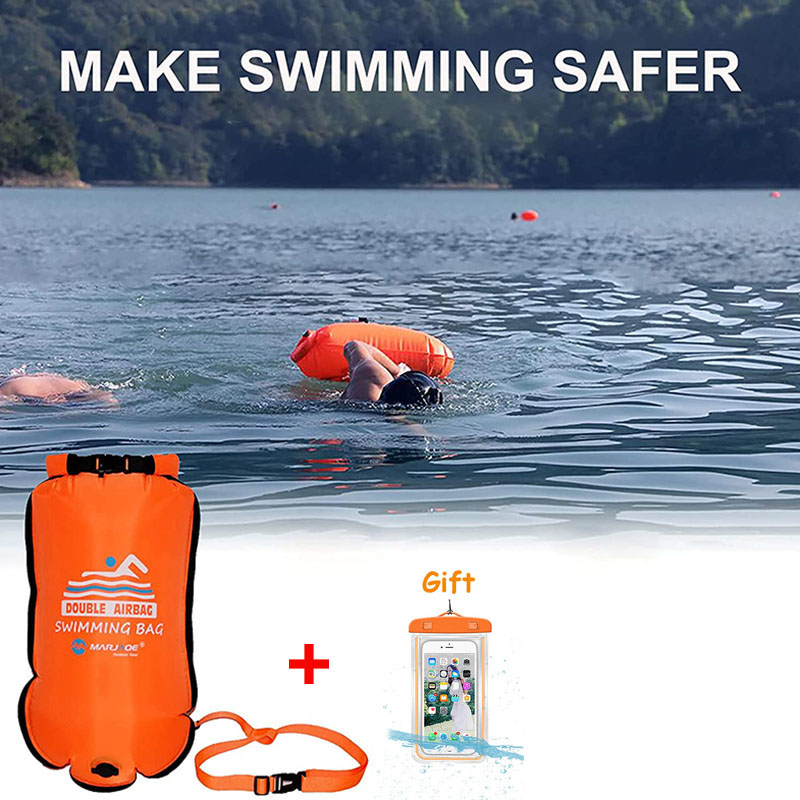 كيس سباحة جاف مقاوم للماء قابل - مراجعة Swim Buoy Open Water وسعره